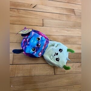 NWT Moosh Moosh Plush Green Unicorn Purple Tie Dye Flip 'Ems